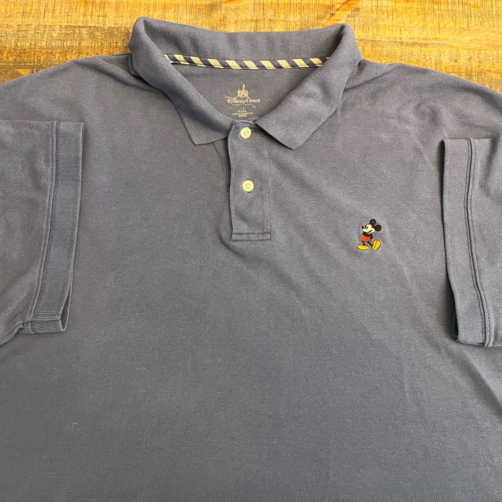 Disney Parks Authentic Mens Polo Blue Size  XXXL
